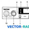 Scheme of a radio station vector w 27 comfort